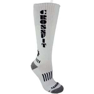   Custom Sock Source White Knee High Crossfit Socks