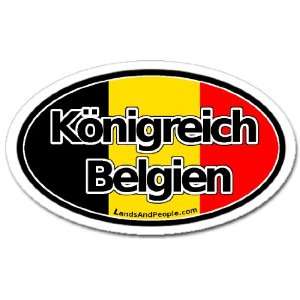 Königreich Belgien   Kingdom of Belgium in German and Belgian Flag 