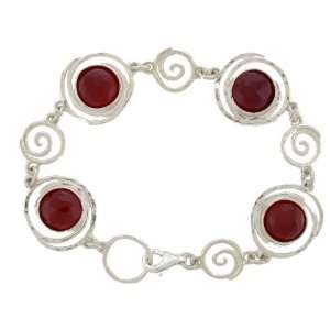  Round Carnelian. 925 Sterling Silver. Hand Made in Israel by Bili 