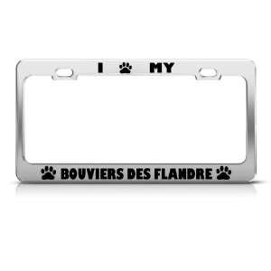 Bouviers Des Flandre Dog Dogs license plate frame Stainless Metal Tag 