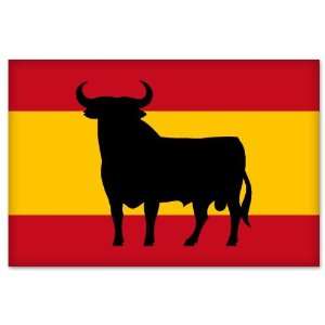  Spanish Flag Osborne Bull Toro bumper sticker 5 x 3 