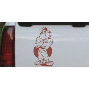 Bad Bull Dog Standing up Sports Car Window Wall Laptop Decal Sticker 
