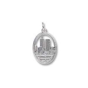  World Trade Center Charm in Sterling Silver Jewelry
