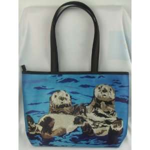  Sea otter Large Handbag Tote Bag 