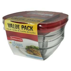 Rubbermaid 1 Cup Glass Food Storage Container with Easy Find Lid 3 