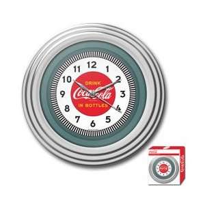 Coca Cola Clock w/Chrome Finish   1930s Style   11.75 inches GREAT 