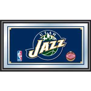  NBA1500 UJ   Utah Jazz NBA Framed Logo Mirror
