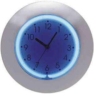   Blue Neon Clock w/Chrome Frame CM 10280 