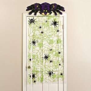  Spiders & Web Door Curtain   Party Decorations & Door 