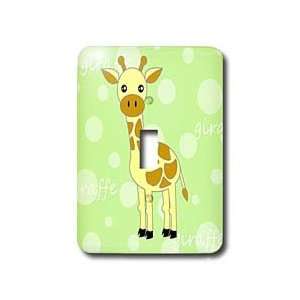 Janna Salak Designs Jungle Animals   Green Baby Giraffe   Light Switch 