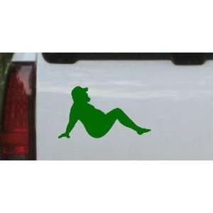 Dark Green 22in X 12.9in    Trucker Mud Flap Man Funny Car Window Wall 