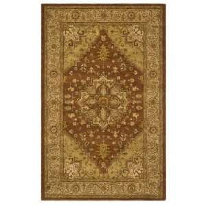   Rust and Gold Hand spun Wool Area Rug, 9 Feet 6 Inch by 13 Feet 6 Inch