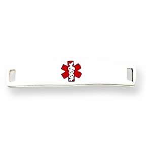  14k White Gold Medical Jewelry Id Plate Jewelry