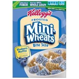 Kelloggs Frosted Mini Wheats Blueberry Muffin Bite Size Cereal 16 oz 