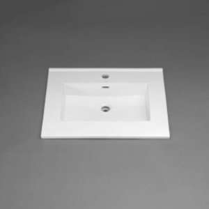 RonBow 215537 1 WH 37 Single Hole Ceramic Lavatory Top 