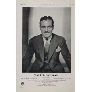  1930 Walter McGrail Actor Movie Film Casting Ad   Original 