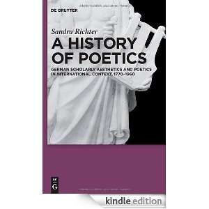 History of Poetics Sandra Richter  Kindle Store