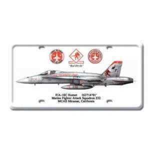  FA 18C Hornet Plane Jet Military Metal License Plate Sign 