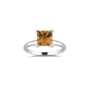   0.89 Cts Citrine Solitaire Ring in 18K White Gold 7.5 Jewelry
