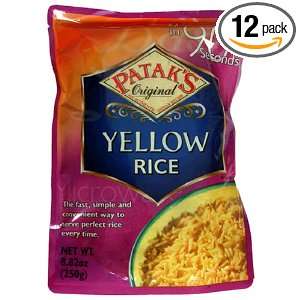 Pataks 90 Second Rice, Yellow, 8.82 Ounce Units (Pack of 12)