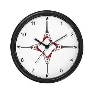  Flying V Numbered Music Wall Clock by 