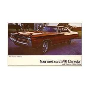  1970 CHRYSLER 300 Post Card Sales Piece Automotive