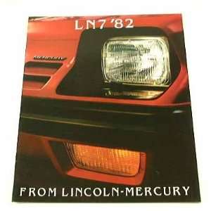  1982 82 Mercury LN7 BROCHURE 