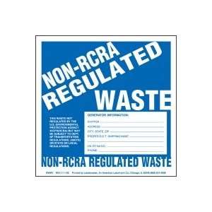  Non RCRA Regulated Waste Label, w/Generator Info, Thermal 