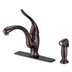 Antioch Single Handle Kitchen Faucet with Spray Finish Oil Rub Bronze