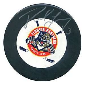  Paul Laus Autographed / Signed Florida Panthers Puck 