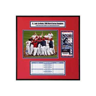   Cardinals 2006 World Series Champions Team Celebration Ticket Frame