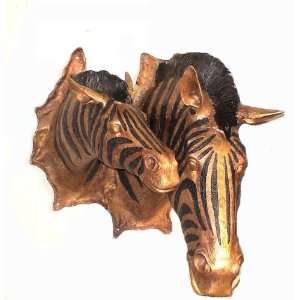  Metropolitan Galleries SRB10086 Zebra Head Bronze