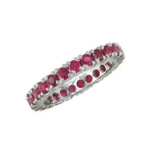  Rocco ll   size 5.75 14K White Gold Ruby Eternity Ring 