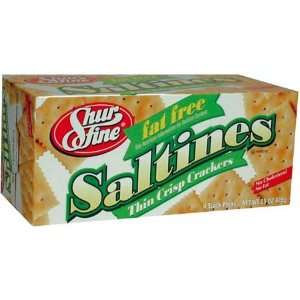 Shurfine Fat Free Saltines Thin Crips Crackers   12 Pack  