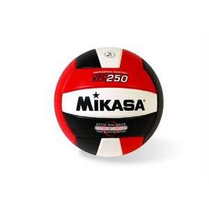  Mikasa USVA Leather Volleyball   Red/White/Black   Indoor 