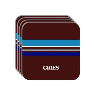 Personal Name Gift   GRIES Set of 4 Mini Mousepad Coasters (blue 