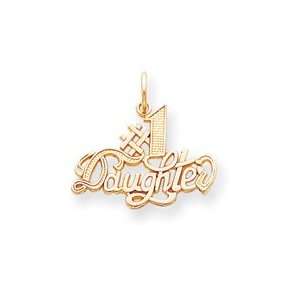   Number 1 Daughter Charm   Measures 22.2x23.3mm   JewelryWeb Jewelry