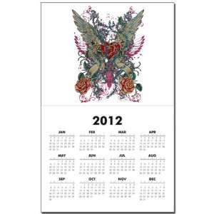  Calendar Print w Current Year Heart Wings 