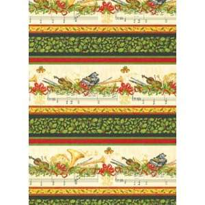   STRIPE repeating Holly Notes border ssi 31605 197 . 