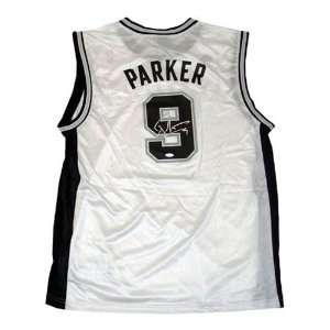  Tony Parker Signed Spurs White Replica Jersey Sports 