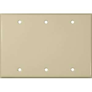  Stainless Steel Metal Wall Plates 3 Gang Blank Ivory