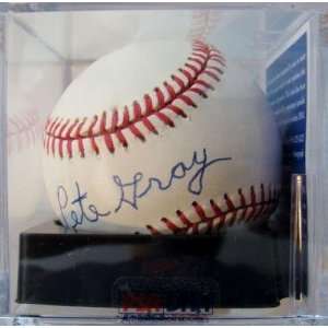  Pete Gray Signed Baseball   AL PSA DNA 8 5   Autographed 