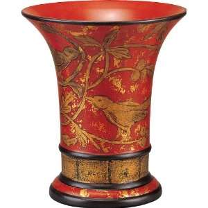  Porcelain Vase with Birds and Berries   Golden Marsh