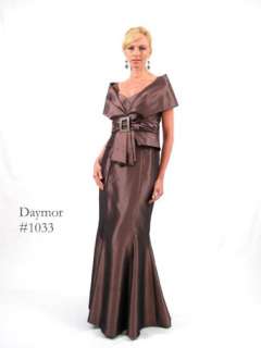 Daymor 1033 Mocha Mother of the Bride Dress Formal Gown Size 4 to 20 