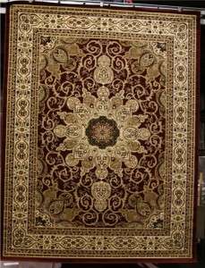 burgundy beige 13x16 area rug carpet black cream gold  