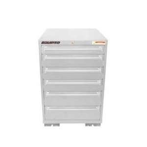 Equipto 30W Modular Cabinet 33 1/2H, 6 Drawers W/Dividers, & Lock 