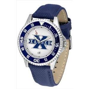 Xavier Musketeers Suntime Competitor Poly/Leather Band Watch   NCAA 