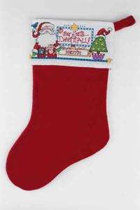 Cross Stitch Kit   DEAR SANTA List Christmas Stocking  