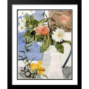  Richard Akerman Framed and Double Matted Art 25x29 Floral 