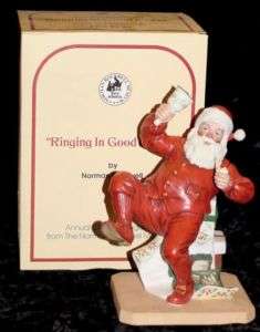 1981 Norman Rockwell Ringing In Good Cheer Figure  